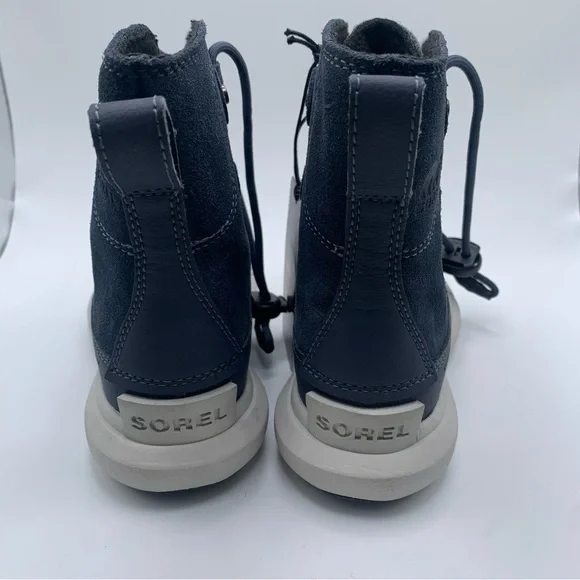 NWOB Sorel Kids Explorer Cozy toddler blue & grey snow boots size 9 NEW - Picture 4 of 9